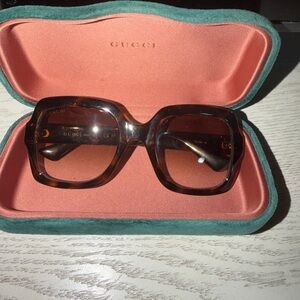 Gucci Brown Square Women's Sunglasses